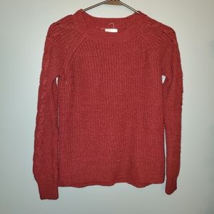 Maroon Knit Cardigan